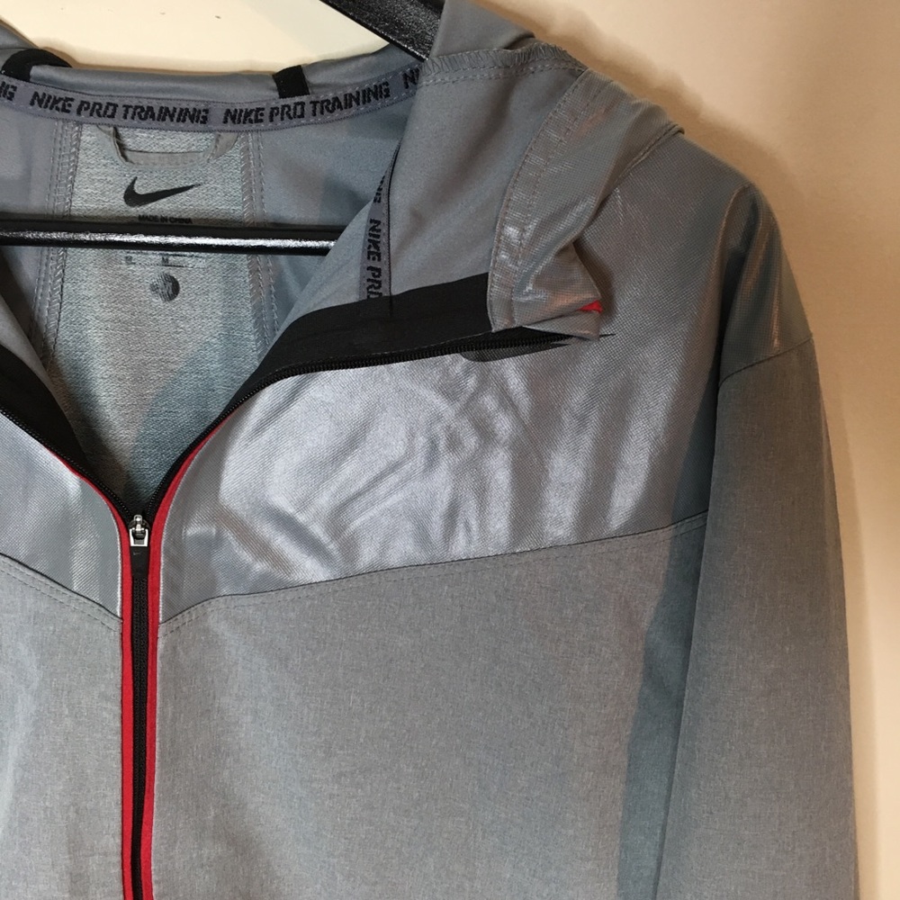 Nike Sz M Grey zip up hoodie athletic running